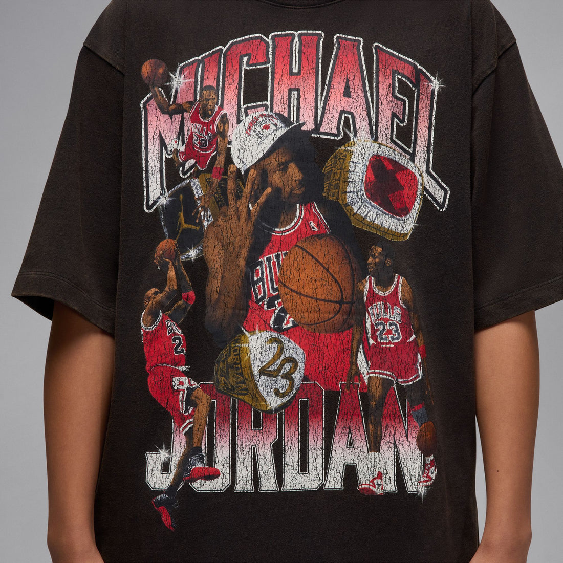 Air Jordan Flight Essentials Oversized Tee (Black/Varsity Red)