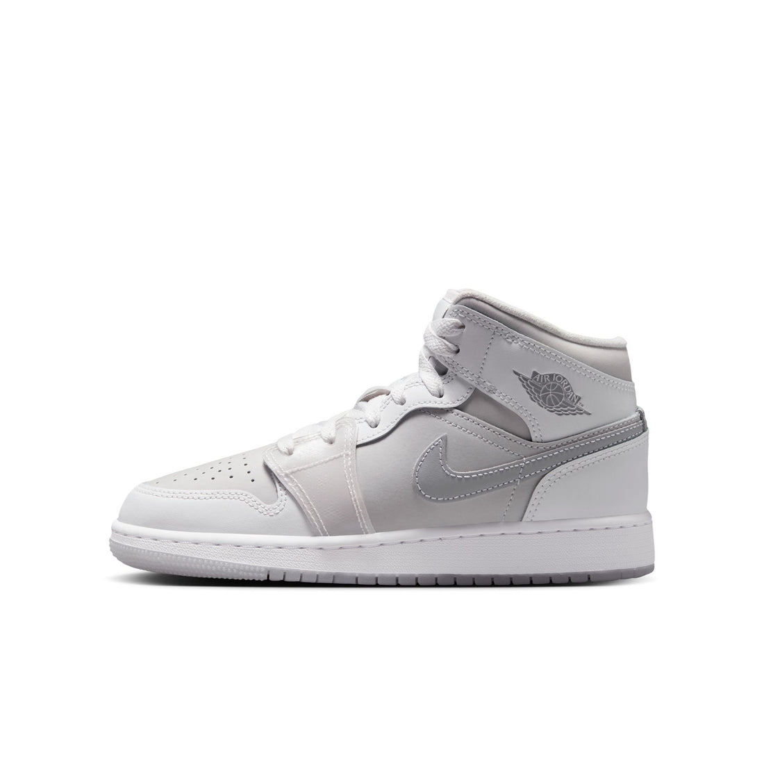 Air Jordan 1 Mid SE BG (Summit White/Metallic Silver)