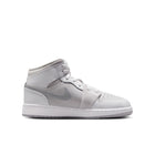 Air Jordan 1 Mid SE BG (Summit White/Metallic Silver)