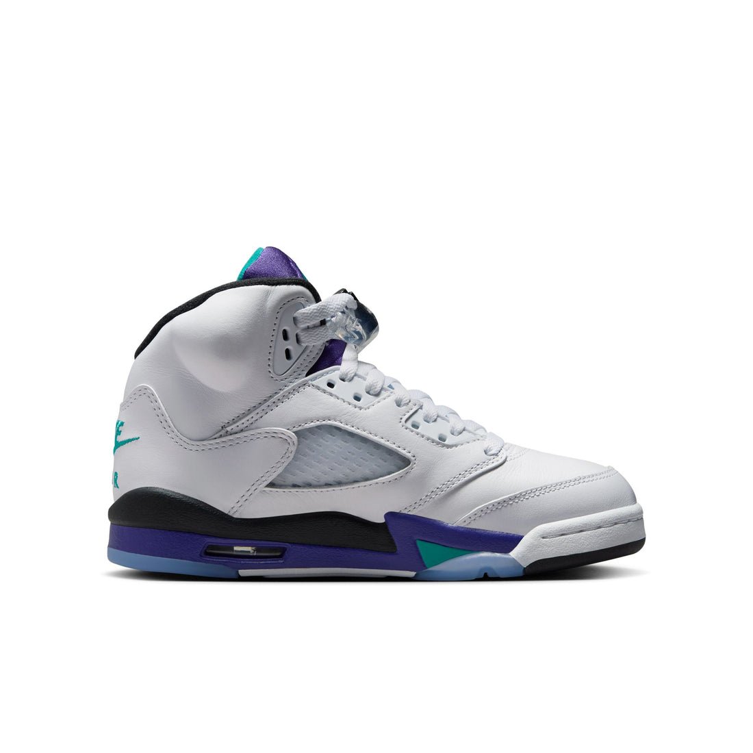 Air Jordan 5 Retro GS (White/New Emerald/Grape Ice)