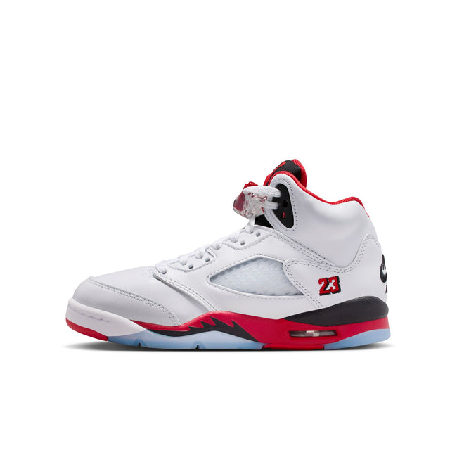 Air Jprdan Retro 5 OG GS (White/Fire Red/White)