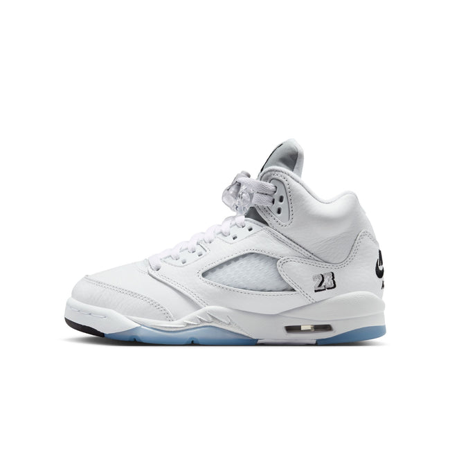Air Jordan 5 Retro OG GS (White/Black/Metallic Silver)
