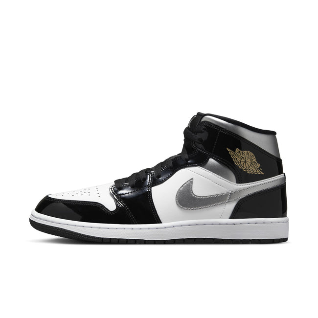 Air Jordan 1 Mid SE (Black/Metallic Silver/White)