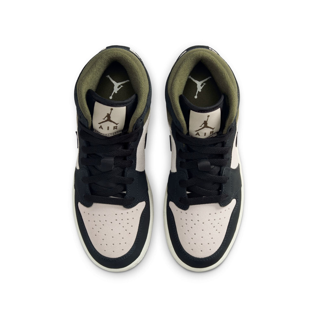 Air Jordan 1 Mid SE GS (LT Orewood Brn/Off Noir)