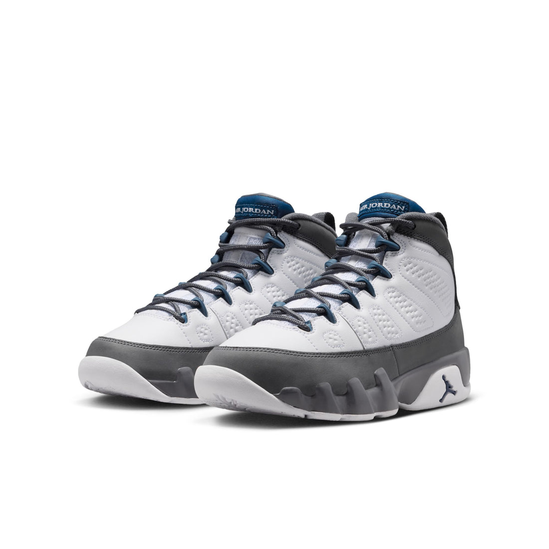 Air Jordan 9 Retro GS (White/French Blue/Flint Grey)
