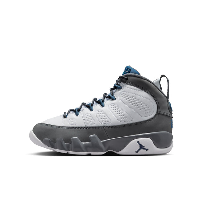 Air Jordan 9 Retro GS (White/French Blue/Flint Grey)