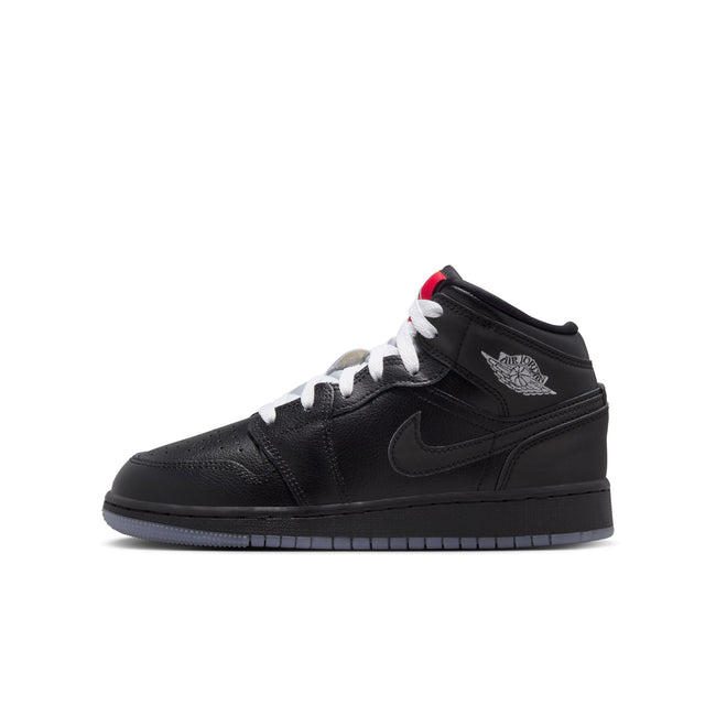 Air Jordan 1 Mid BG (Black/Black/White/Wolf Grey)