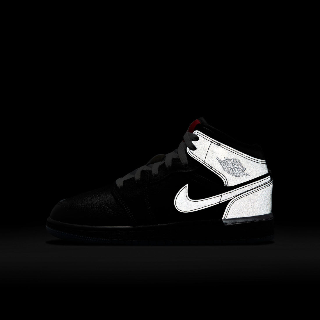 Air Jordan 1 Mid BG (Black/Black/White/Wolf Grey)