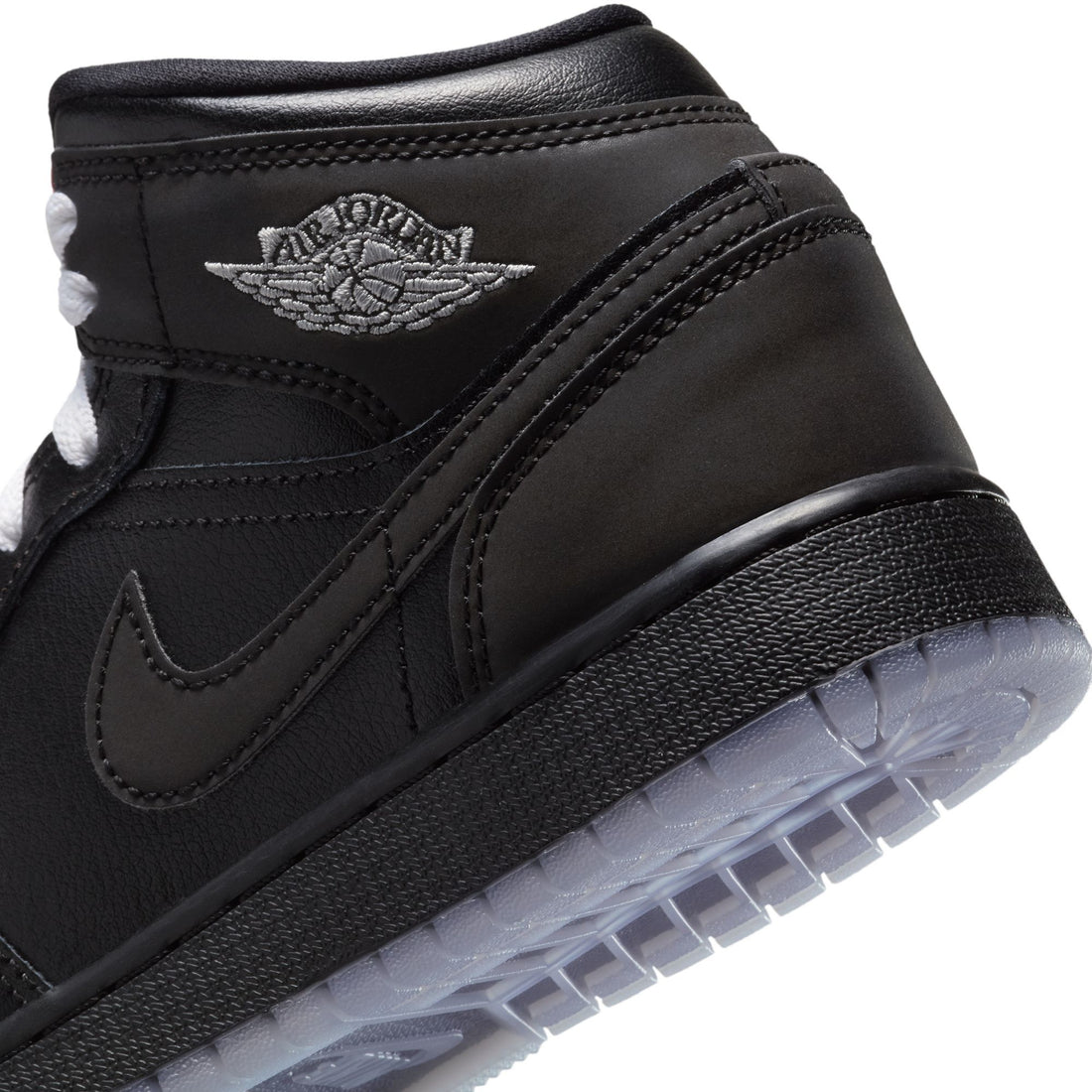 Air Jordan 1 Mid BG (Black/Black/White/Wolf Grey)