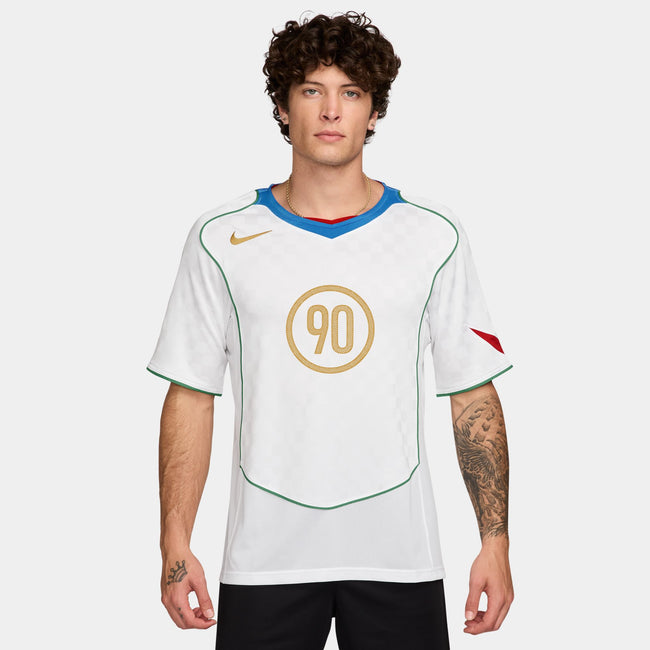 Nike Total 90 Dri-FIT Soccer Jersey (White/Blue/Gold/Red)