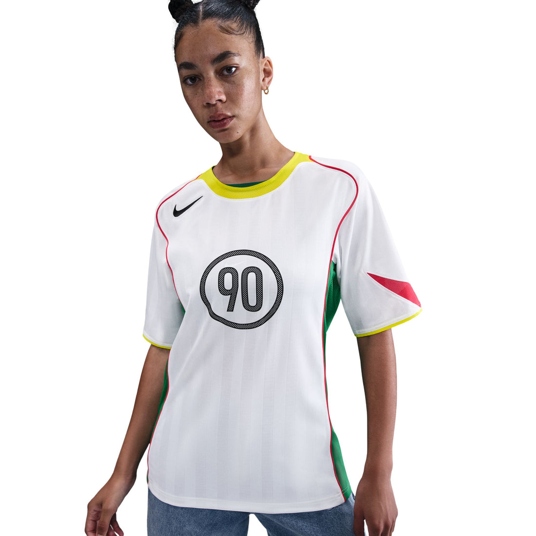 Nike Total 90 Dri-FIT Soccer Jersey (White/Yellow/Green/Red)