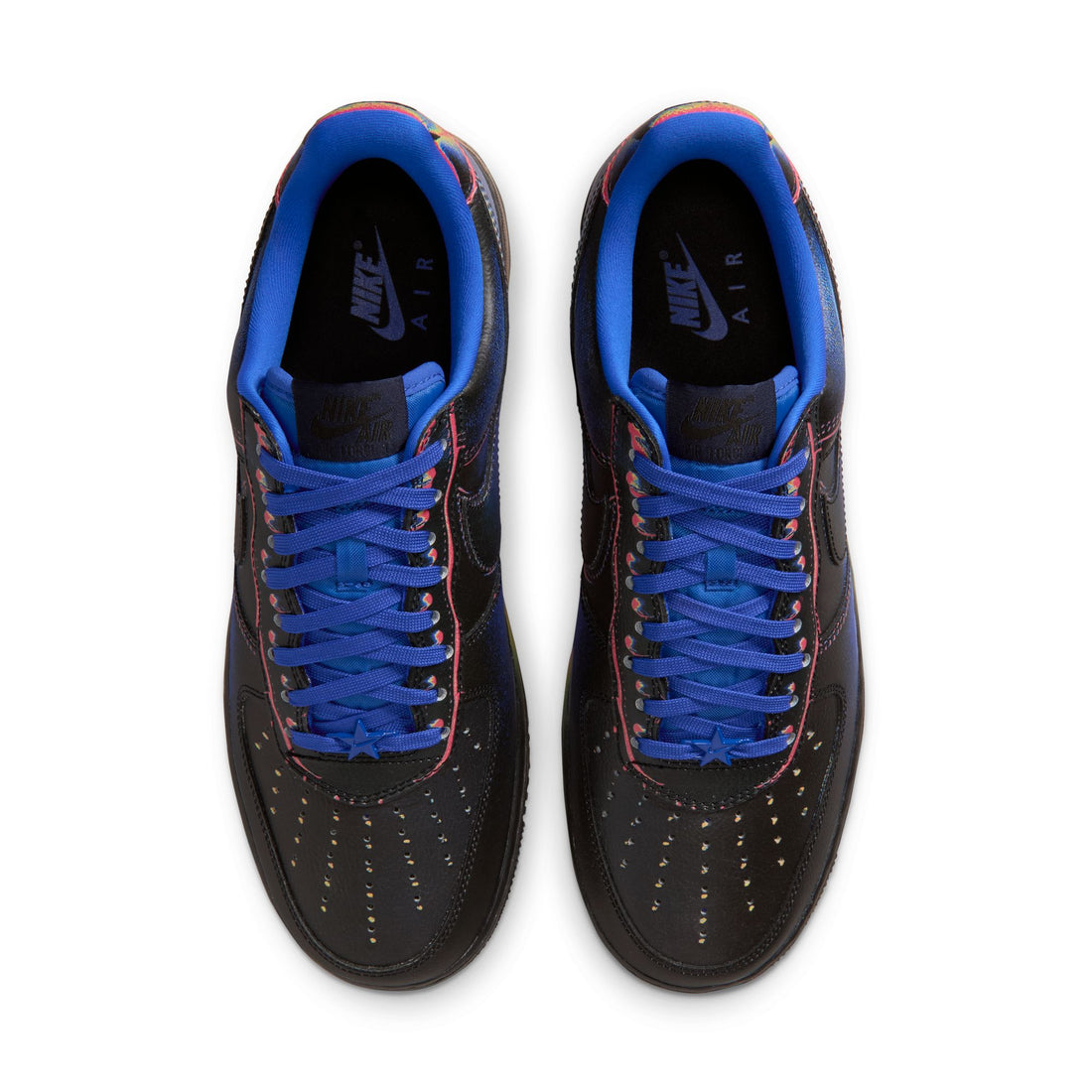 Nike Air Force 1 Low Retro (BLACK/RACER BLUE-VOLT ICE-BRIGHT CRIMSON)
