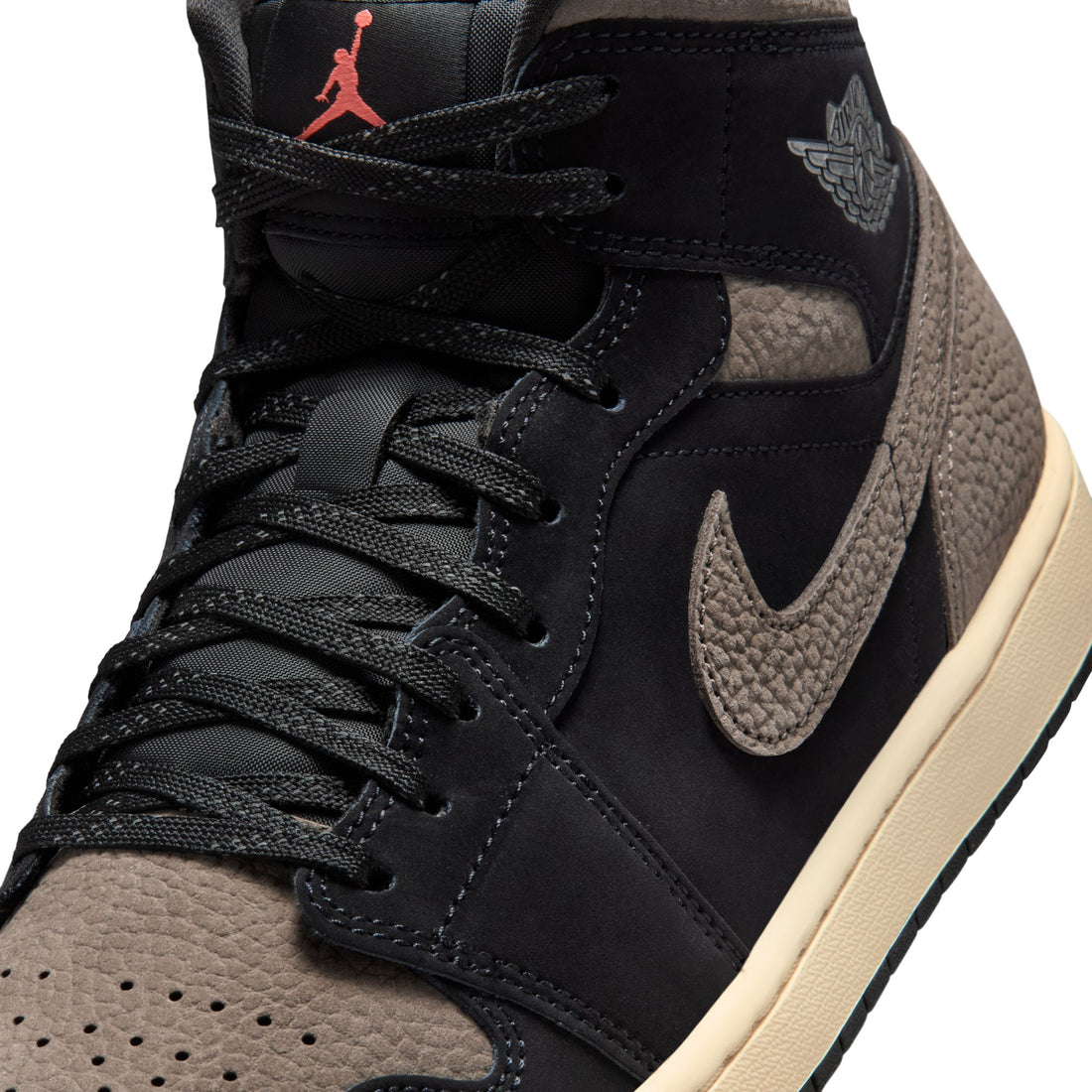 Air Jordan 1 Mid SE (Black/Olive Grey/LT Wild Mango)