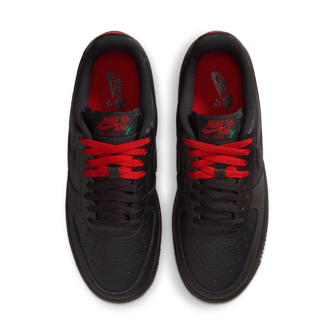 WMNS Nike Air Force 1 '07 SE (Black/Black/Sport Red)