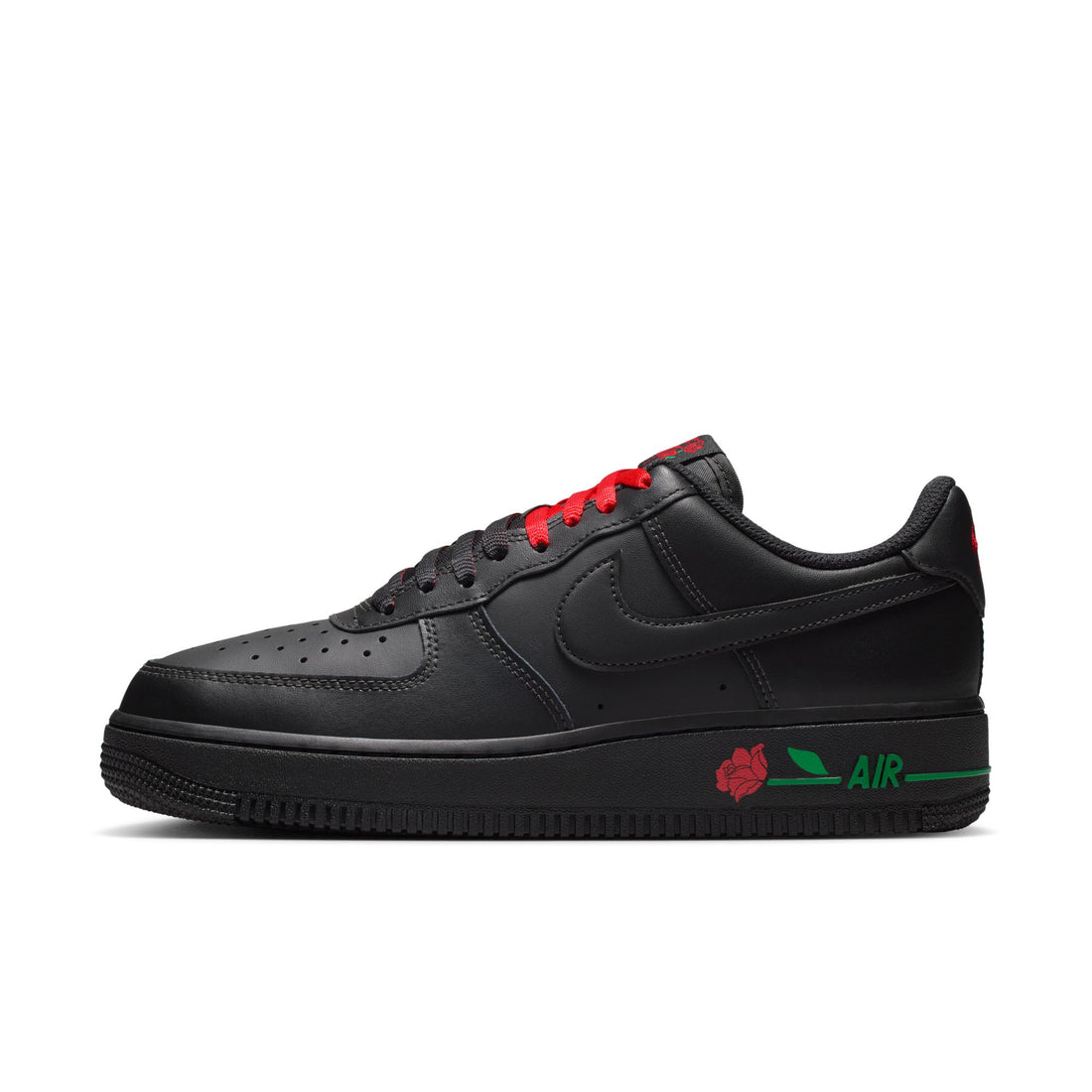 WMNS Nike Air Force 1 '07 SE (Black/Black/Sport Red)