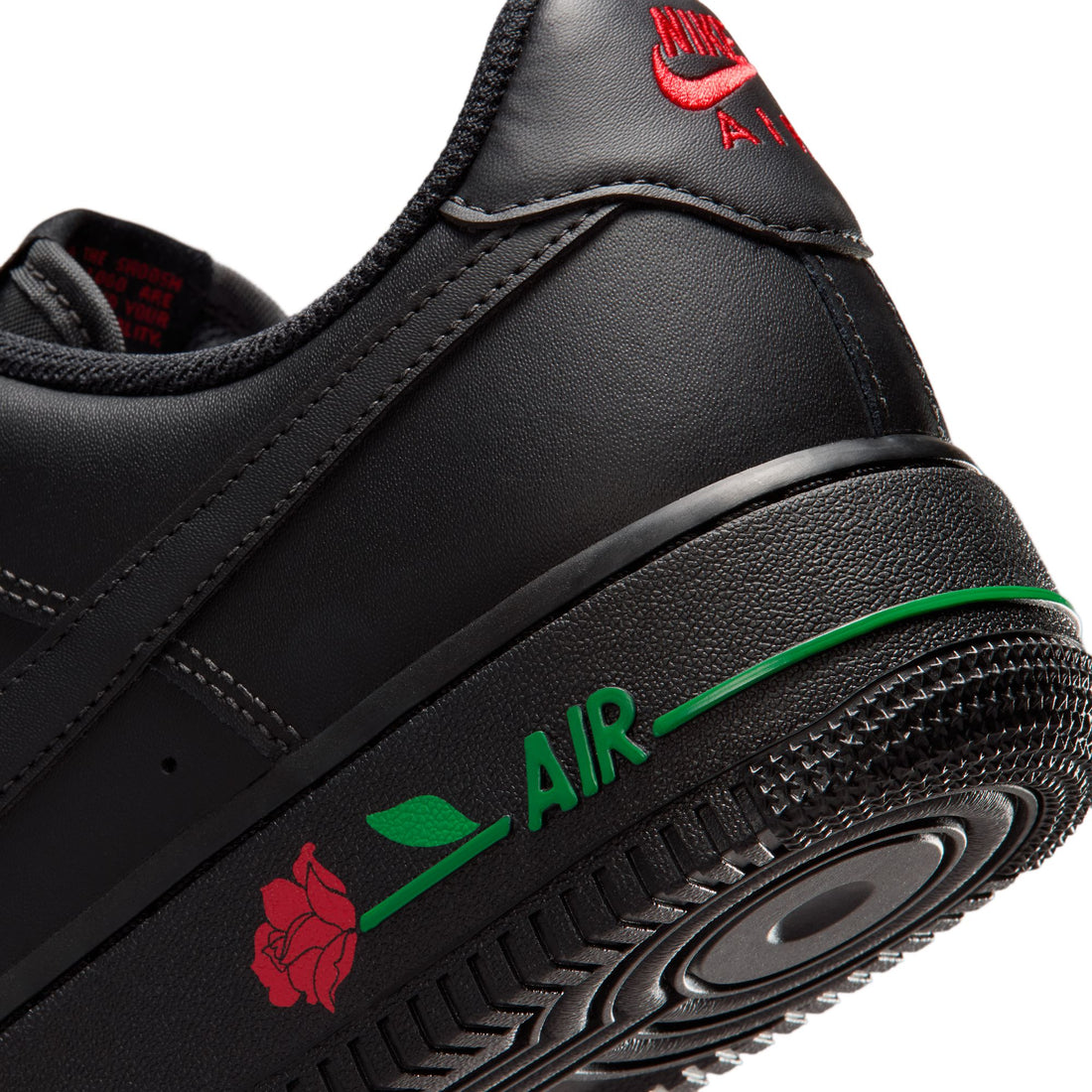 WMNS Nike Air Force 1 '07 SE (Black/Black/Sport Red)