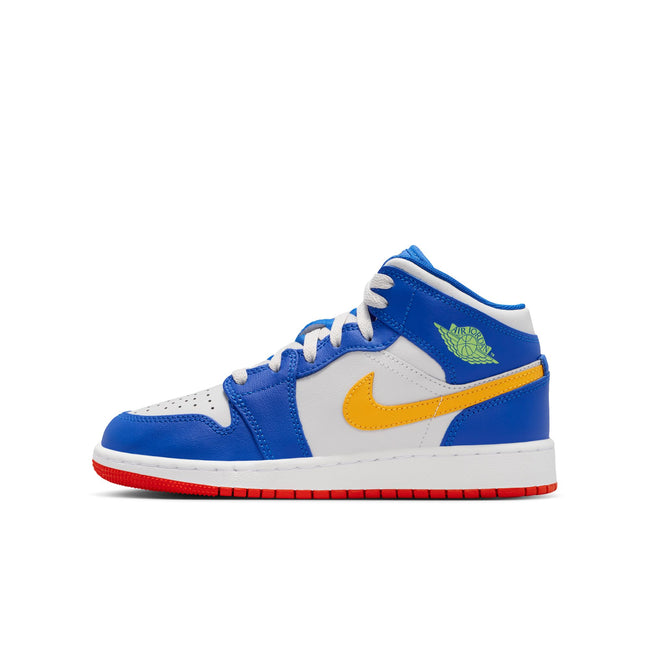 Air Jordan 1 Mid BG (Racer Blue/Speed Red/Gold)