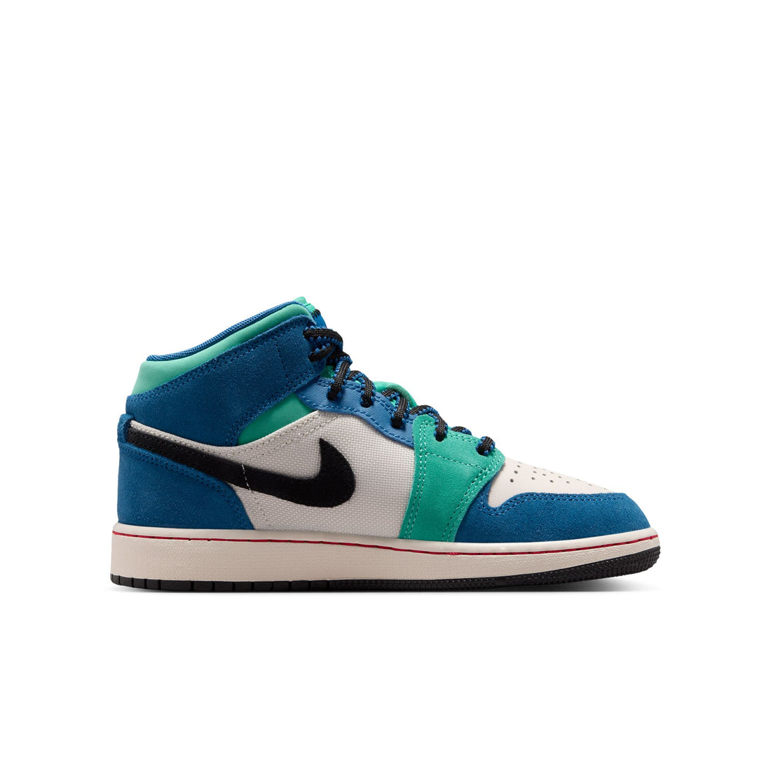 Air Jordan 1 Mid SE GS (Chalk/University Red/True Blue)