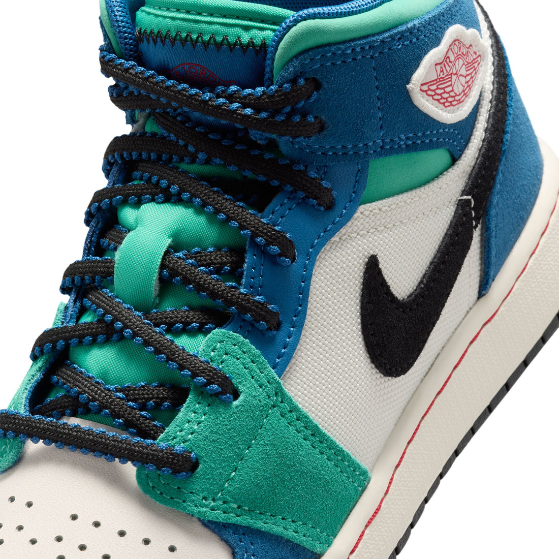 Air Jordan 1 Mid SE GS (Chalk/University Red/True Blue)