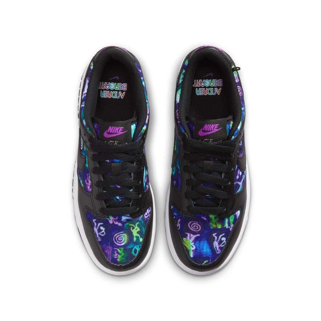 Nike Dunk Low GS (MULTI-COLOR/BLACK-VIVID PURPLE)