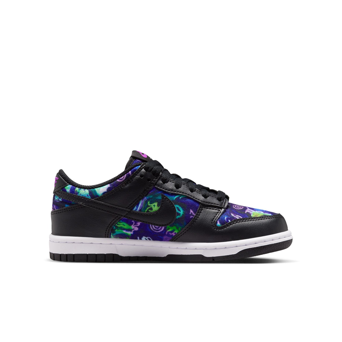 Nike Dunk Low GS (MULTI-COLOR/BLACK-VIVID PURPLE)