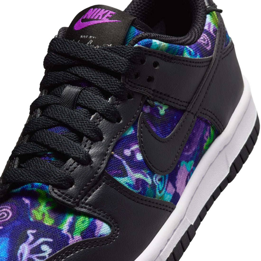 Nike Dunk Low GS (MULTI-COLOR/BLACK-VIVID PURPLE)