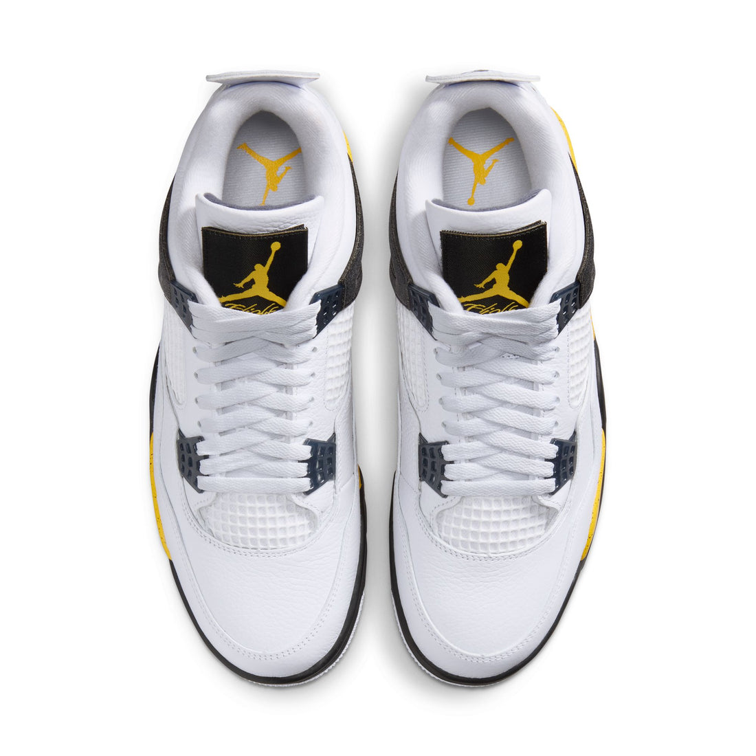 Air Jordan 4 Retro (White/Tour Yellow/Dark Blue Grey/Black)