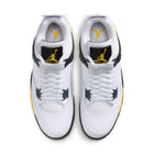 Air Jordan 4 Retro (White/Tour Yellow/Dark Blue Grey/Black)