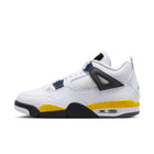 Air Jordan 4 Retro (White/Tour Yellow/Dark Blue Grey/Black)