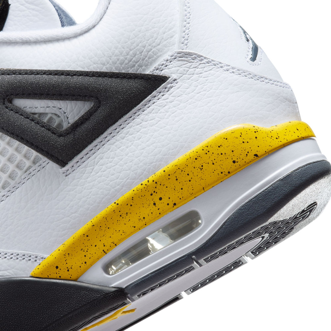Air Jordan 4 Retro (White/Tour Yellow/Dark Blue Grey/Black)