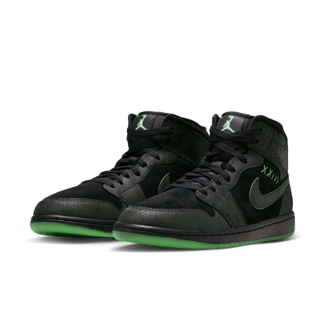 Air Jordan 1 Mid SE (Black/Black/Sequoia)