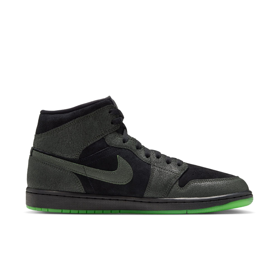Air Jordan 1 Mid SE (Black/Black/Sequoia)