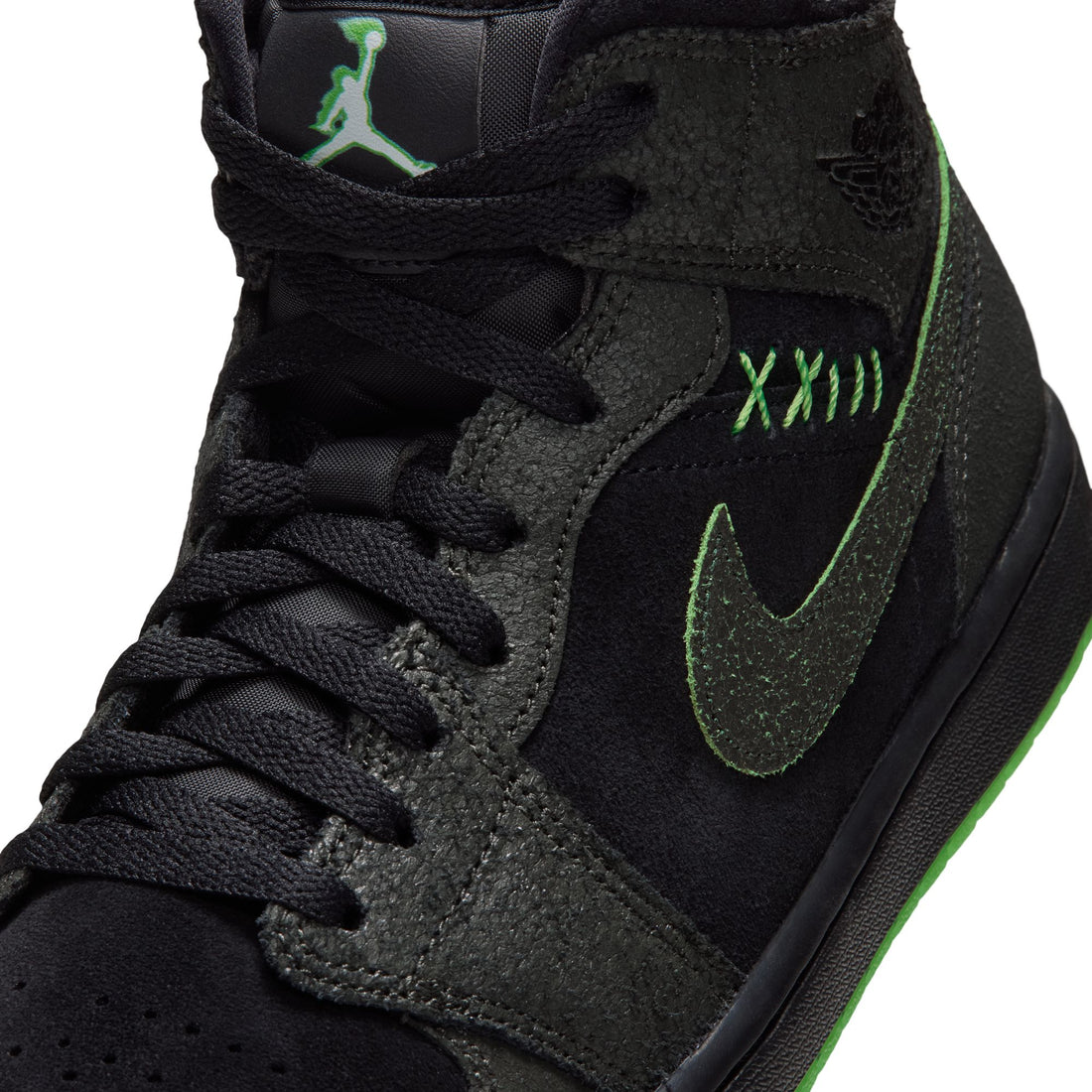 Air Jordan 1 Mid SE (Black/Black/Sequoia)