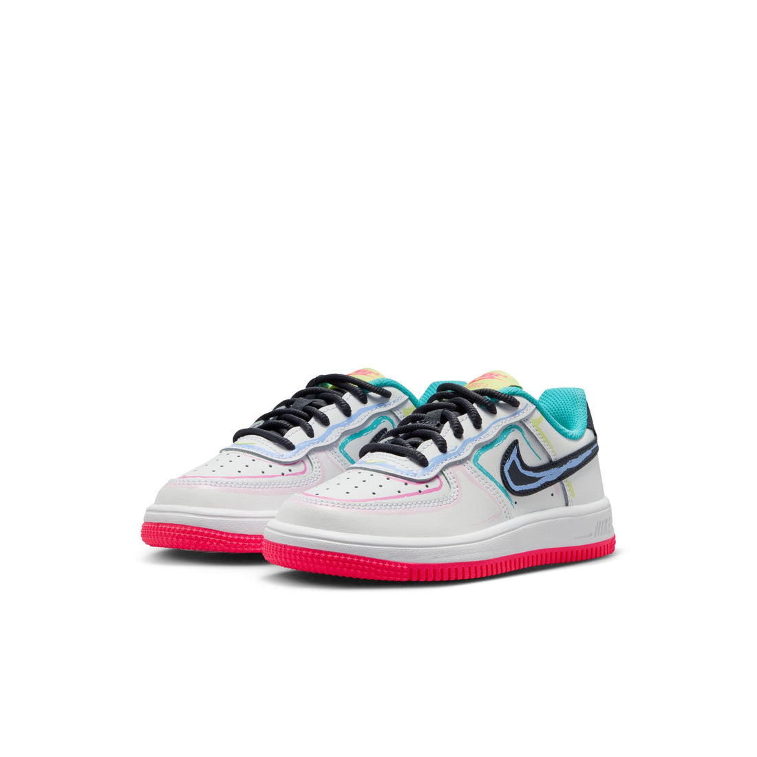 Nike Air Force 1 Low BP Lace (White/Anthracite/Hyper Pink)