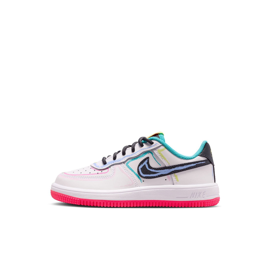 Nike Air Force 1 Low BP Lace (White/Anthracite/Hyper Pink)
