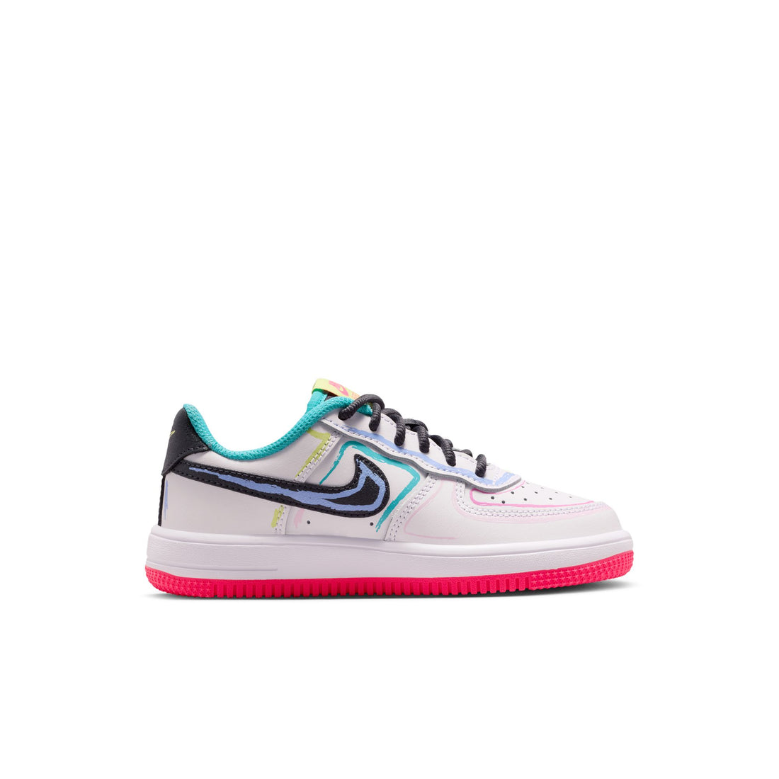 Nike Air Force 1 Low BP Lace (White/Anthracite/Hyper Pink)