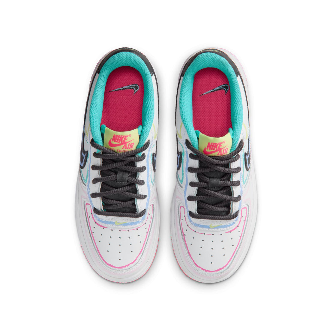 Nike Air Force 1 LE BG (White/Anthracite/Hyper Pink)