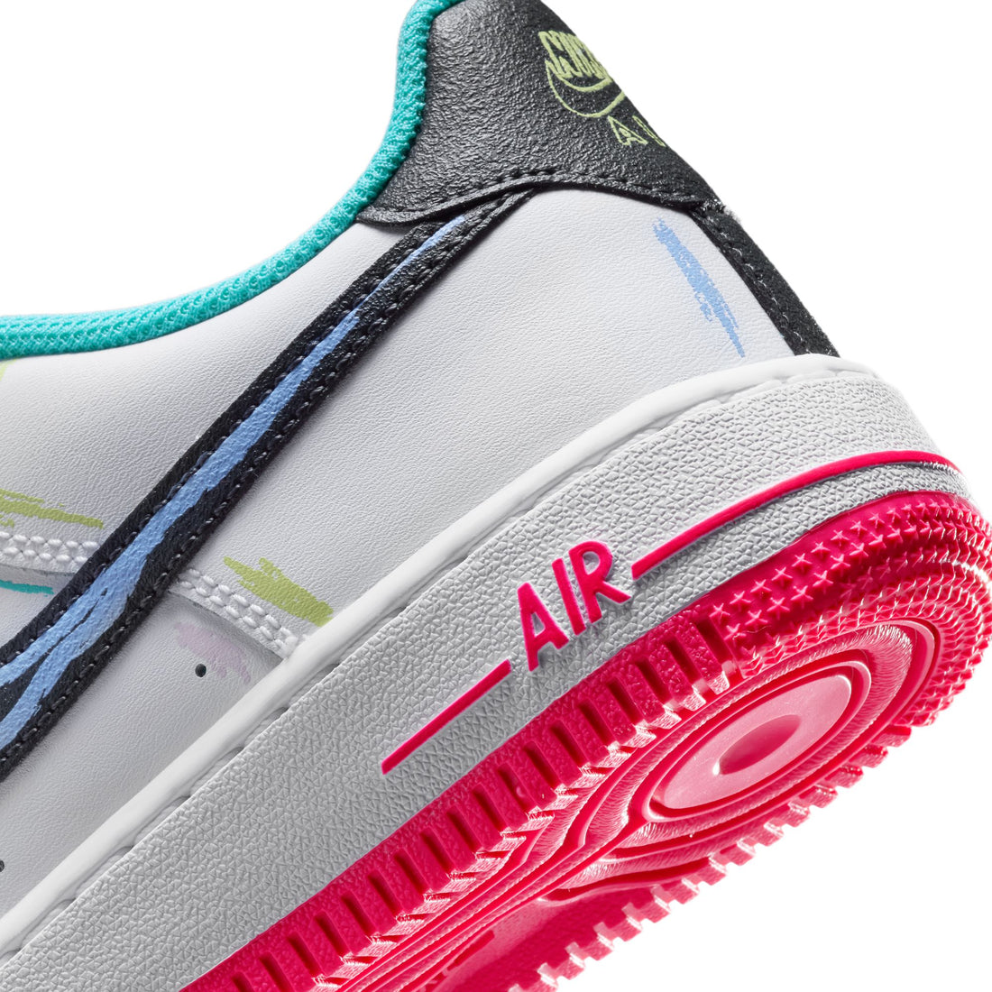 Nike Air Force 1 LE BG (White/Anthracite/Hyper Pink)