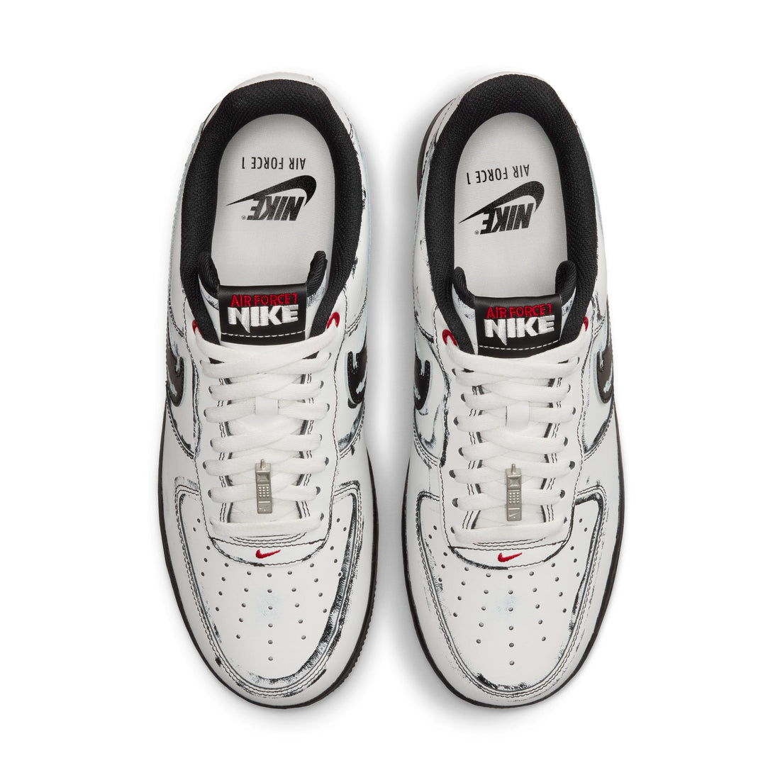 Nike Air Force 1 (Summit White/Metallic Silver)