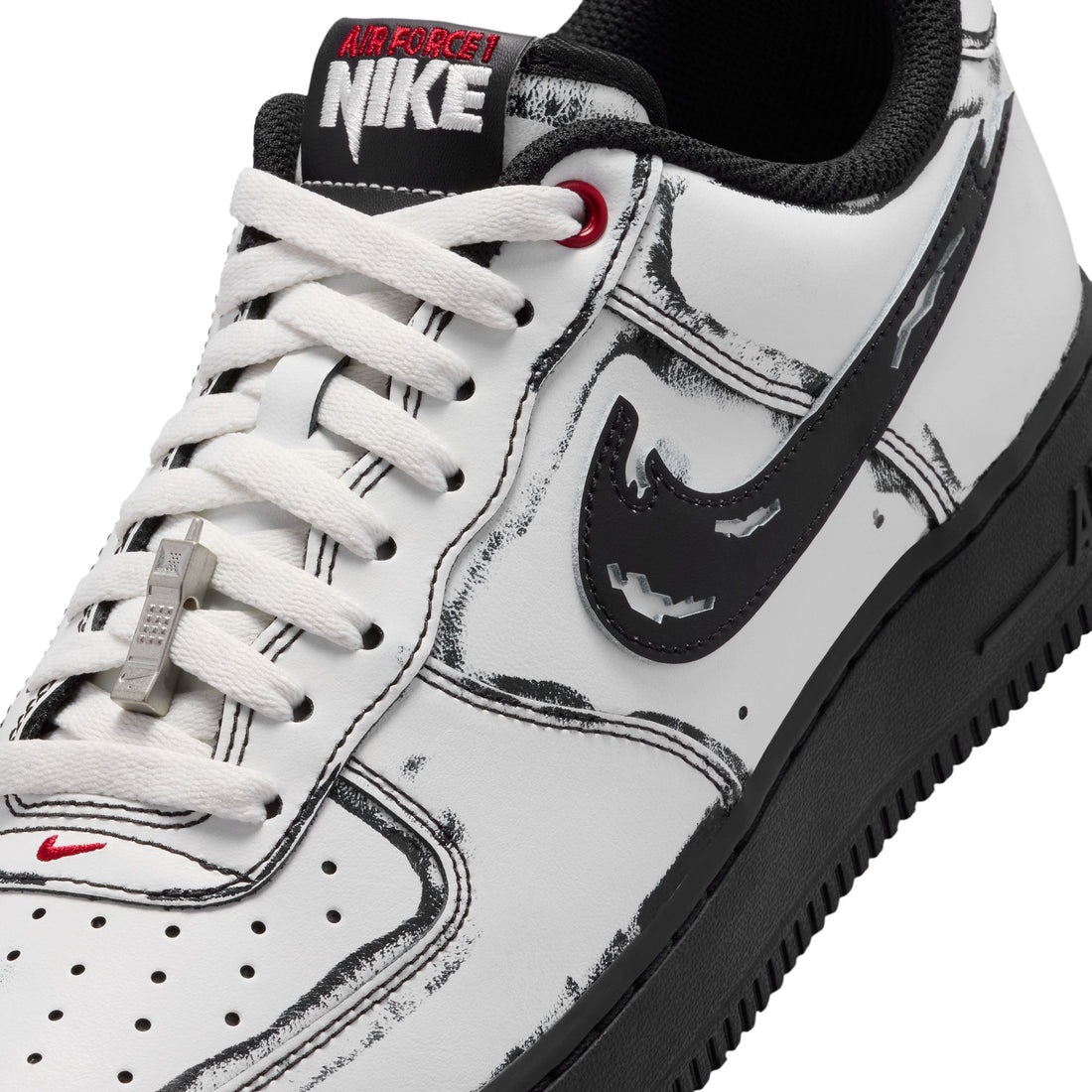 Nike Air Force 1 (Summit White/Metallic Silver)