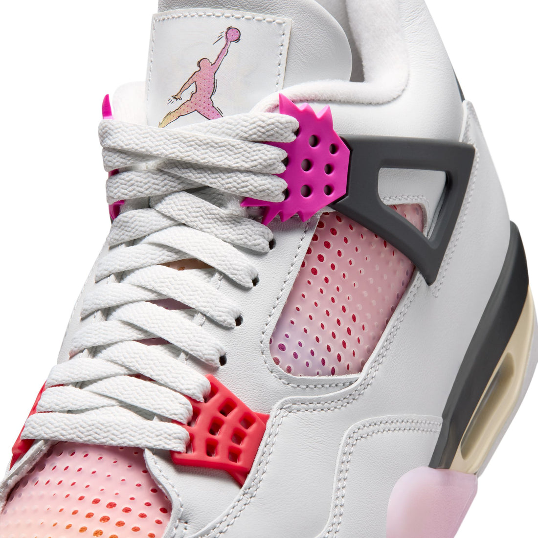 Air Jordan 4 Retro (Off White/Fire Pink/Anthracite)