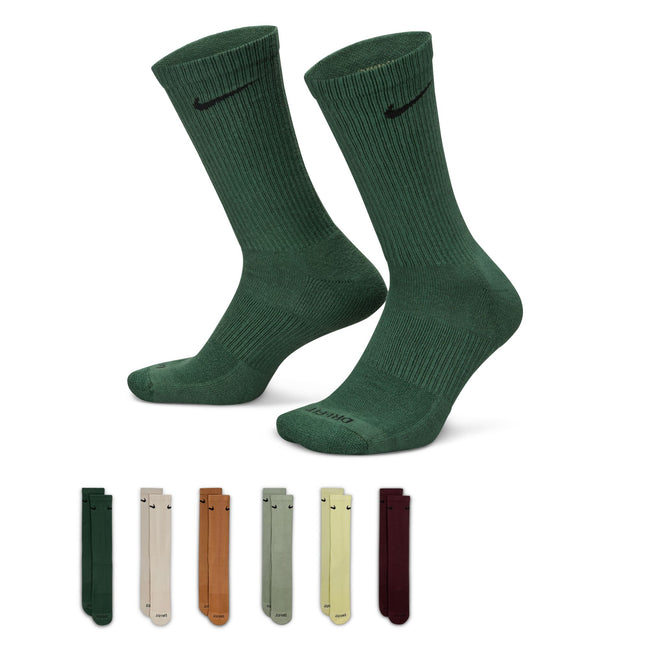 Nike Everyday Plus Cushioned Training Crew Socks 6 Pairs (Multi-Color)