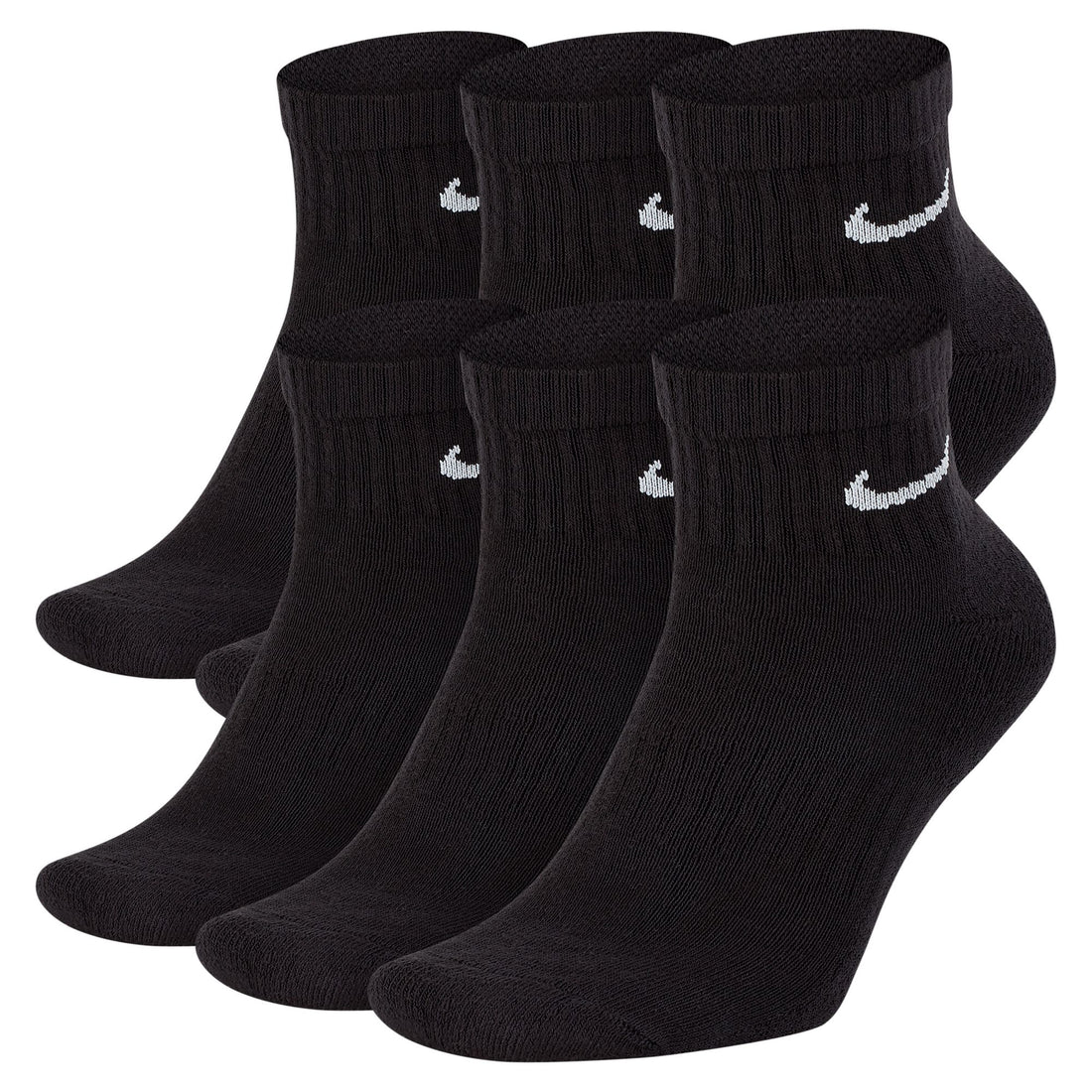 Nike Everyday Cushioned Training Ankle Socks 6 Pairs (Black)