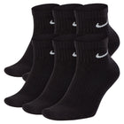 Nike Everyday Cushioned Training Ankle Socks 6 Pairs (Black)