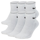 Nike Everyday Cushioned Training Ankle Socks 6 Pairs (White)