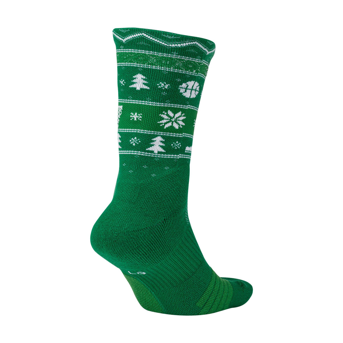 Nike Elite Christmas Crew Socks (Clover/White/Club Gold)