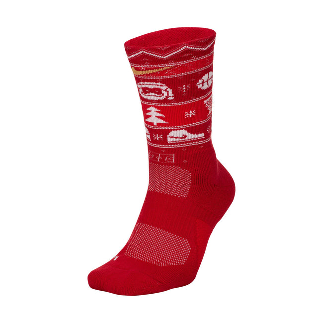 Nike Elite Christmas Sock (Gym Red/White/Club Gold)
