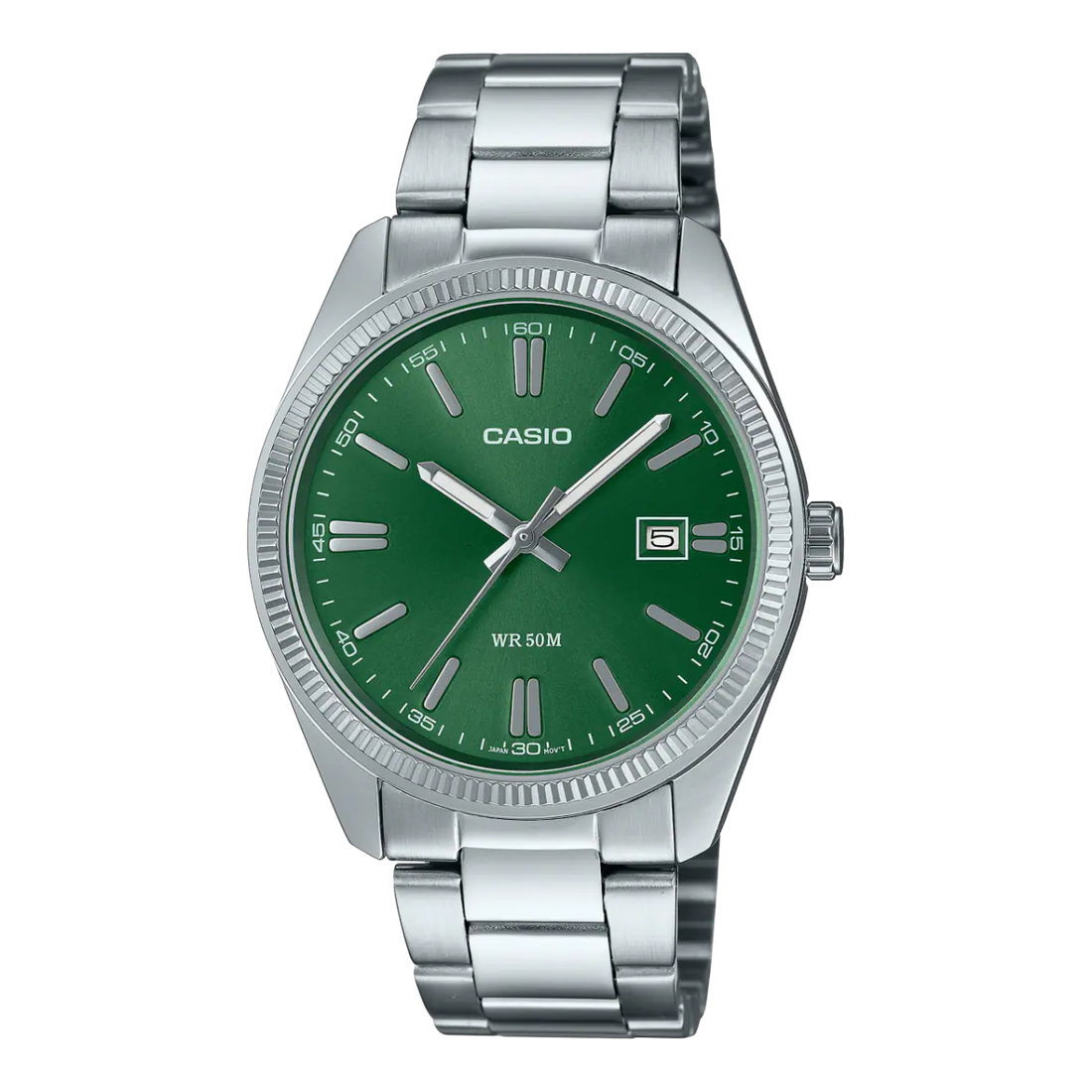 Casio Watch (Silver/Emerald)