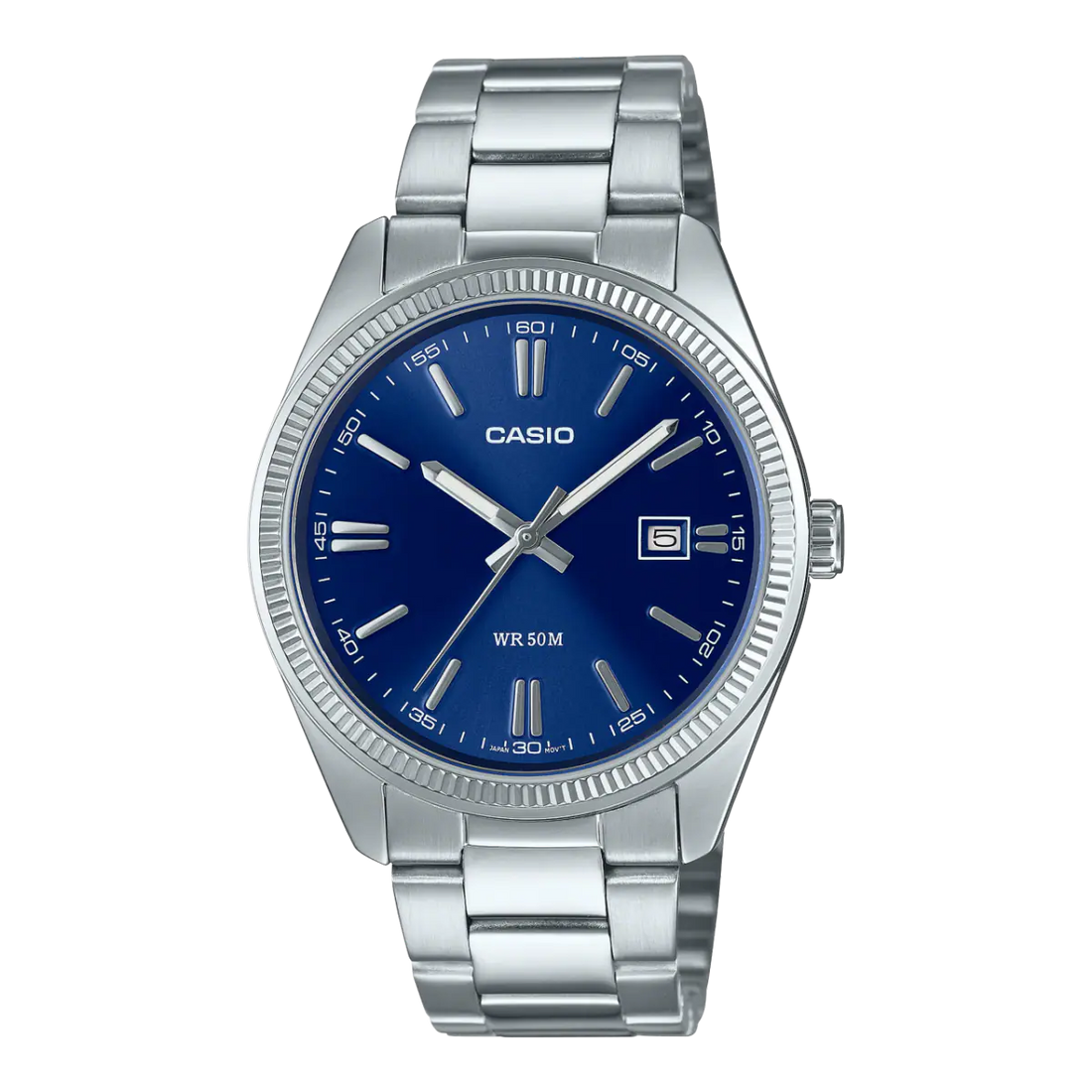Casio Watch (Silver/Deep Blue)