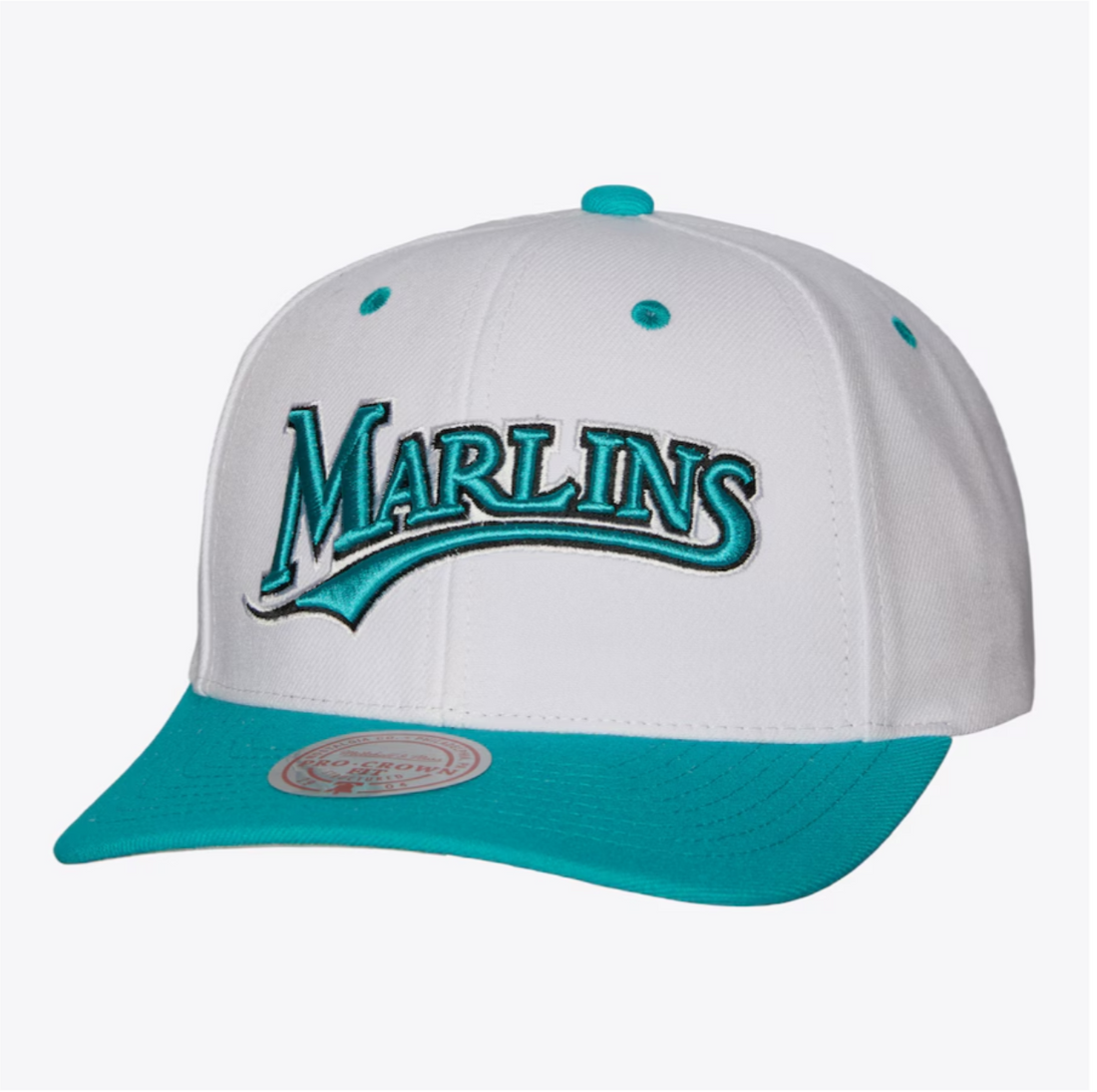 Mitchell & Ness MLB Evergreen Pro Snapback Coop Marlins (White)